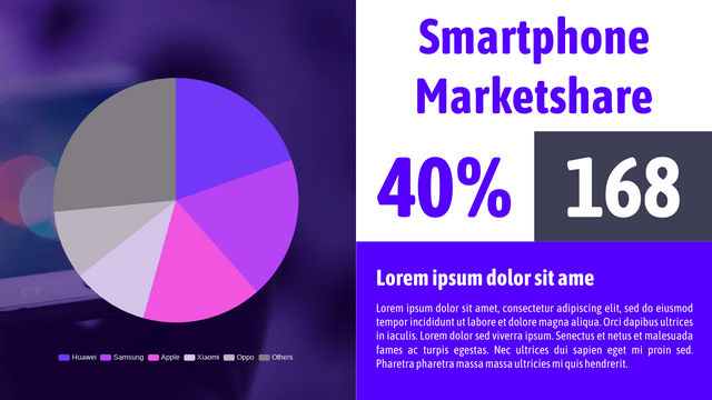 Pie Charts template: Smartphone Marketshare Pie Chart (Created by InfoART's Pie Charts marker)
