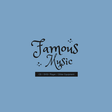 Editable logos template:Music Related Store Logo Created With Special Typography Design