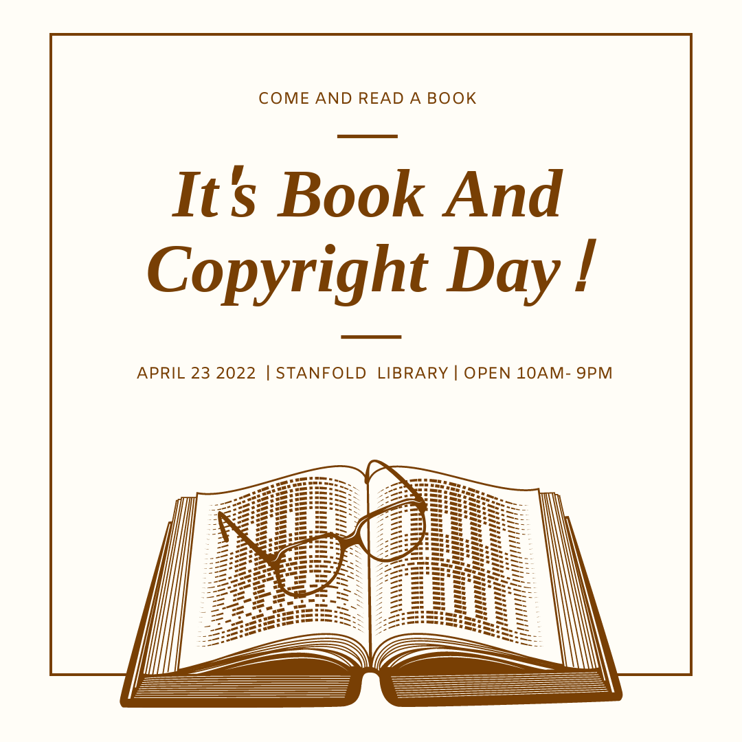 Brown Book Illustration Book And Copyright Day Instagram Post