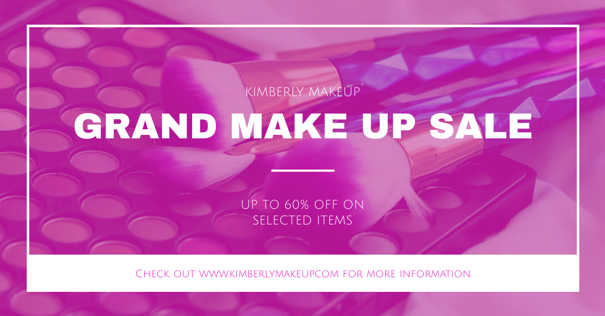 Pink Cosmetics Photo Makeup Sale Facebook Ad