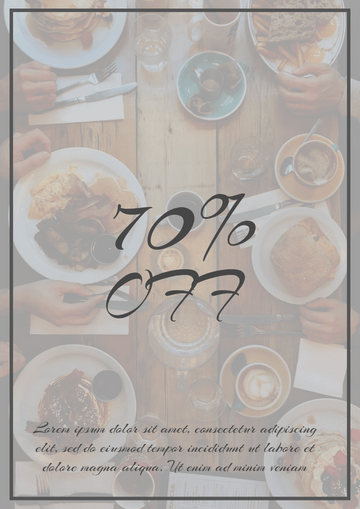 Poster template: Restaurant Discount Poster (Created by Visual Paradigm Online's Poster maker)