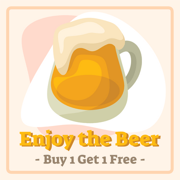 Instagram Post template: Enjoy The Beer Discount Instagram Post (Created by Visual Paradigm Online's Instagram Post maker)