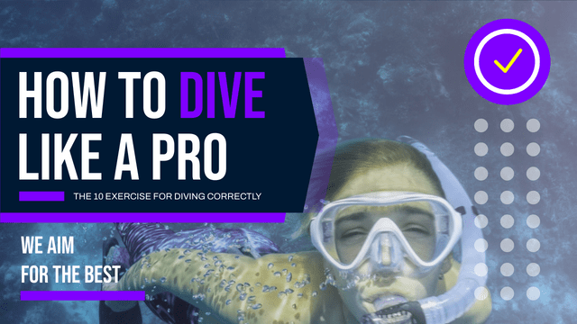 YouTube Thumbnail template: Awesome Diving Tips YouTube Thumbnail (Created by InfoART's  marker)