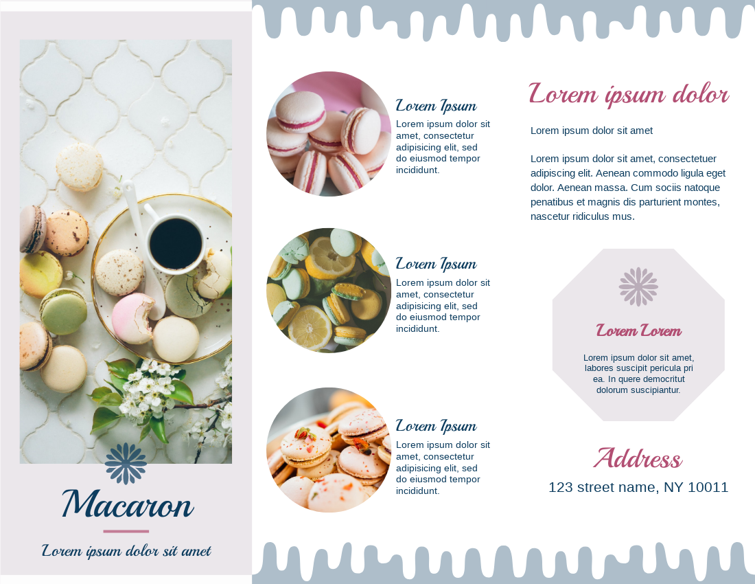 Brochure template: Macaron Brochure (Created by InfoART's Brochure maker)