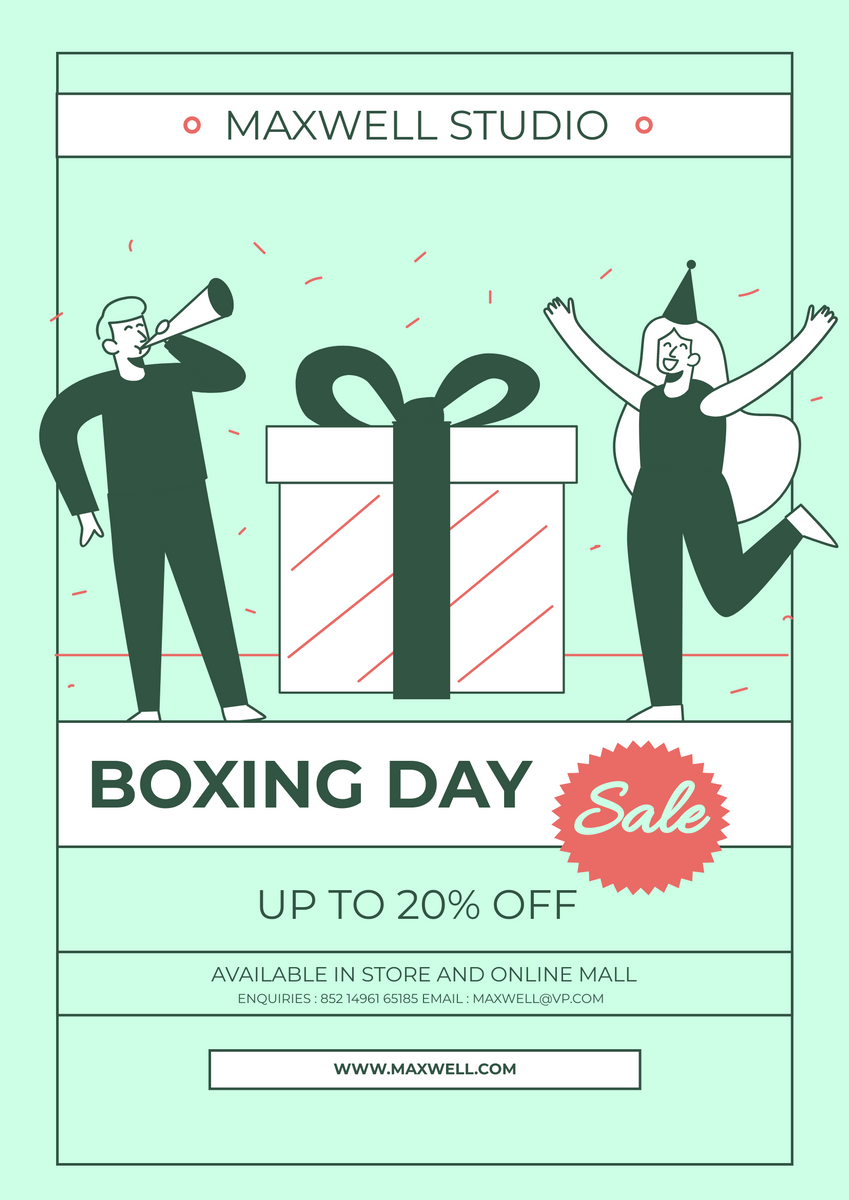 Poster template: Boxing Day Sale Flyer (Created by Visual Paradigm Online's Poster maker)