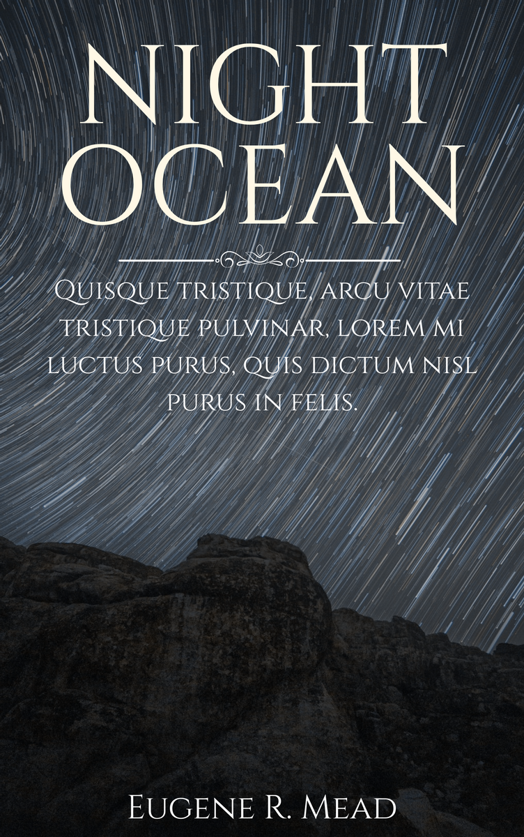 Book Cover template: Night ocean Book Cover (Created by InfoART's Book Cover maker)