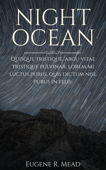 Editable bookcovers template:Night ocean Book Cover