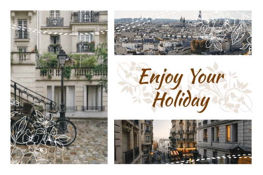 Greeting Card template: Enjoy Your Holiday Greeting Card (Created by Visual Paradigm Online's Greeting Card maker)