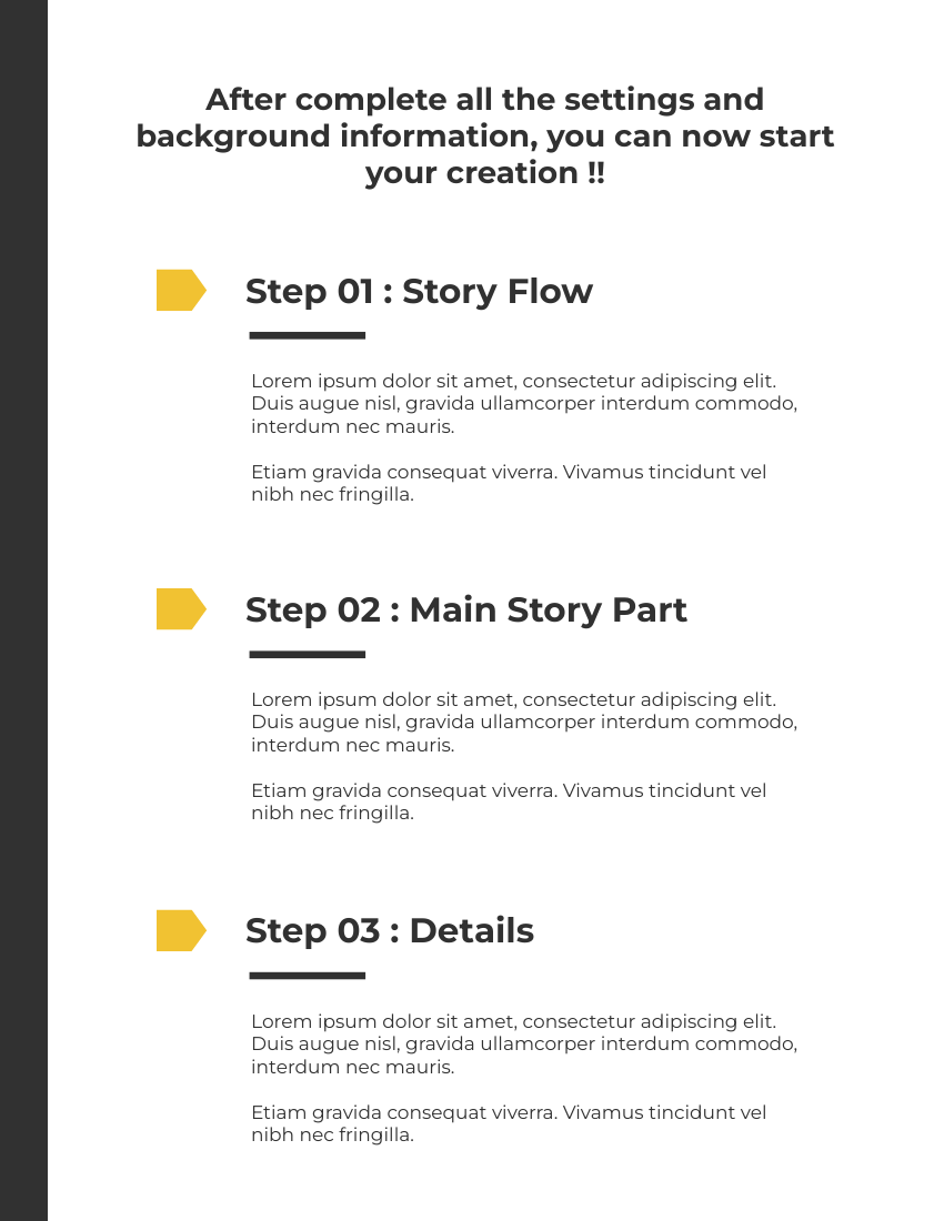 小冊子 模板。 Story Creation Booklet (由 Visual Paradigm Online 的小冊子軟件製作)