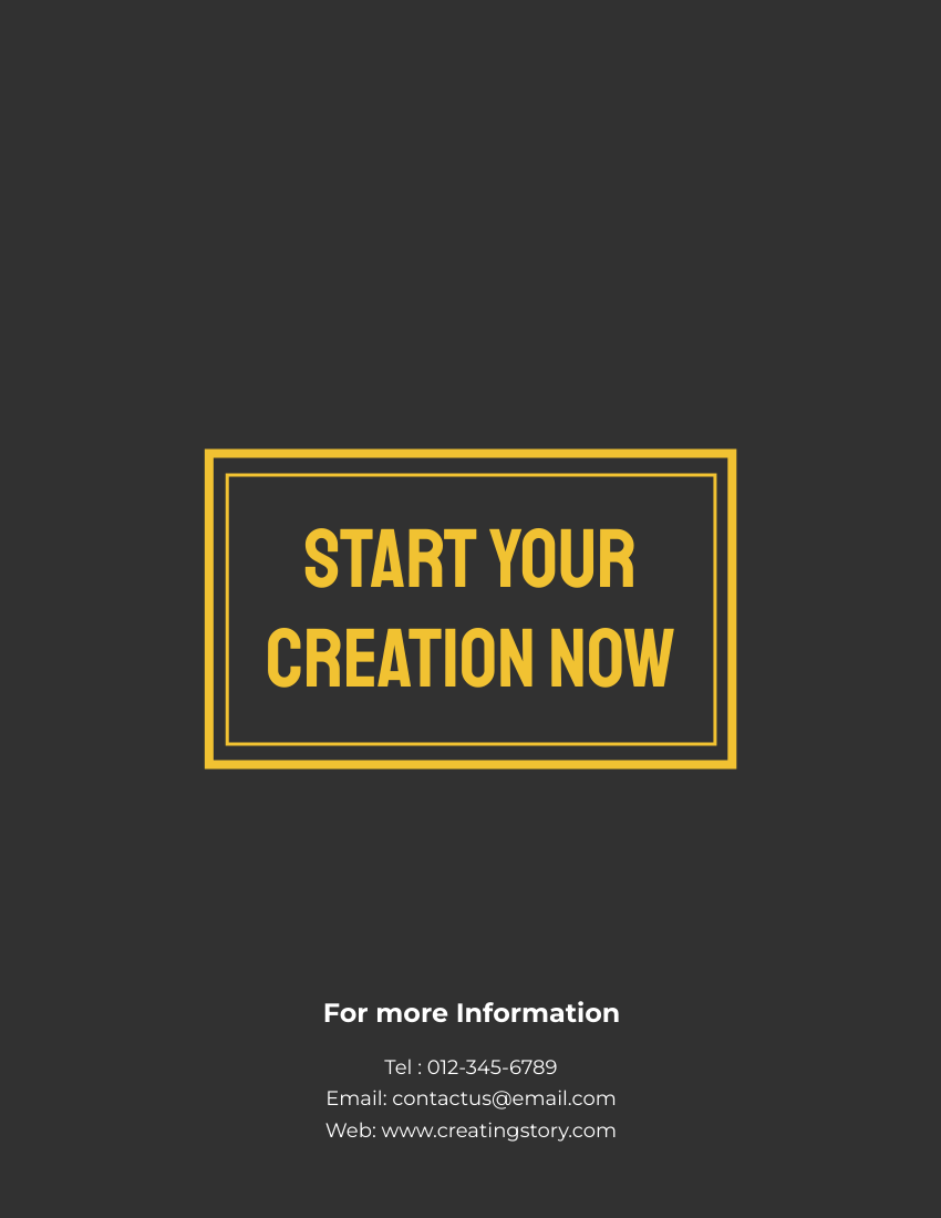 小冊子 模板。 Story Creation Booklet (由 Visual Paradigm Online 的小冊子軟件製作)