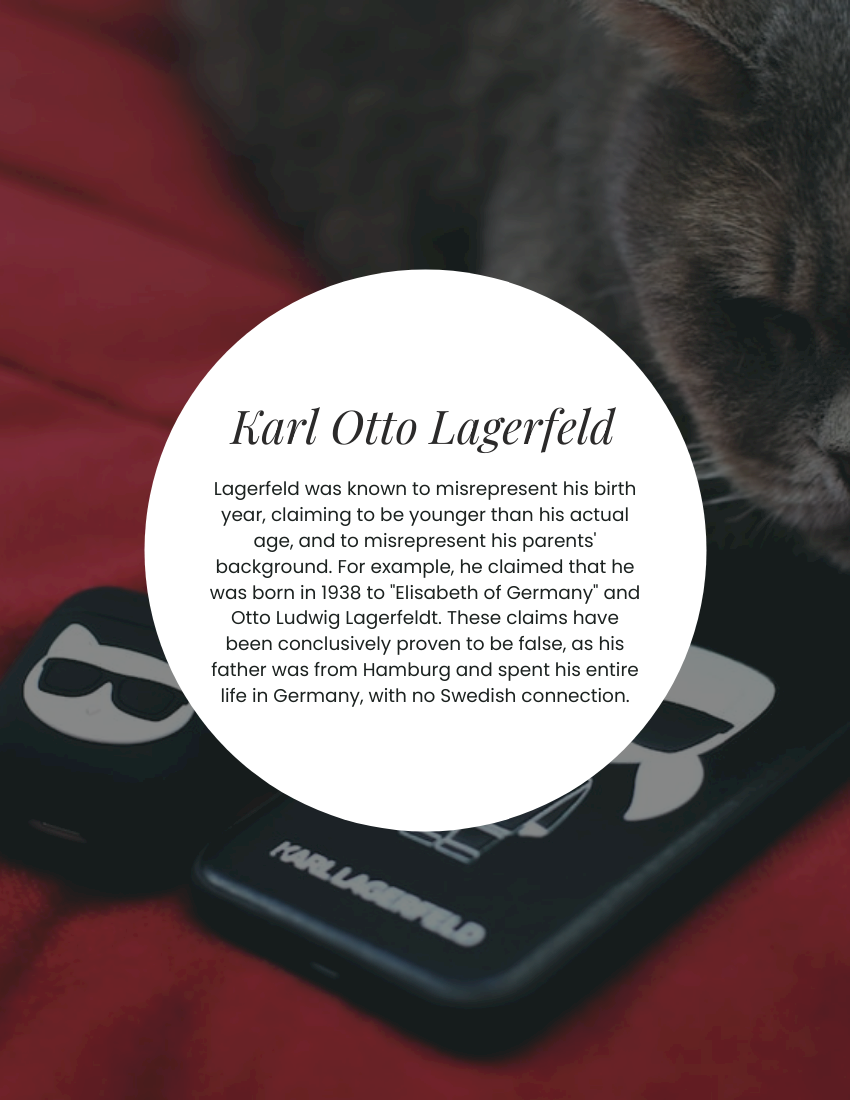 Karl Lagerfeld Biography