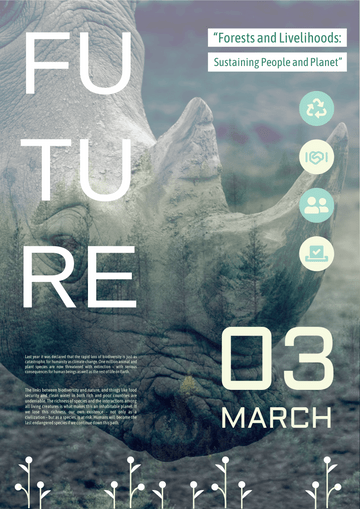 Editable posters template:Wildlife Conservation Day Poster
