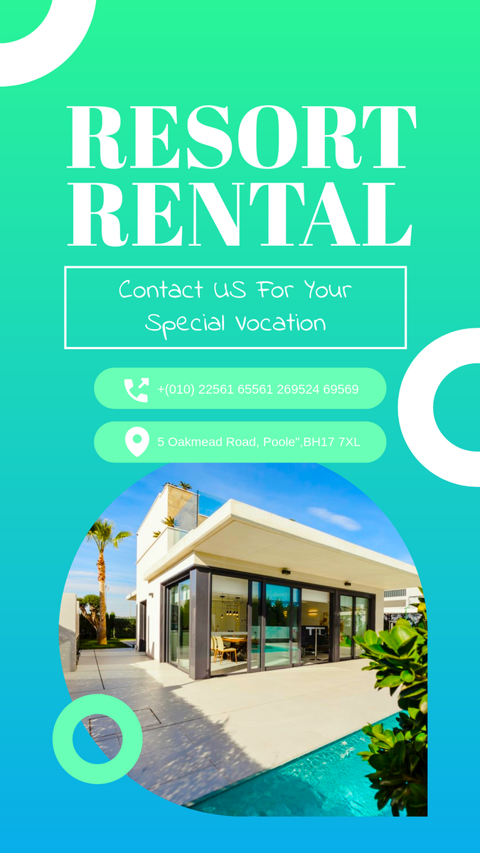 Vibrant Resort Rental Instagram Story