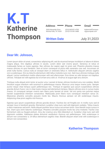 Letterhead template: Simple Personal Letterhead (Created by Visual Paradigm Online's Letterhead maker)