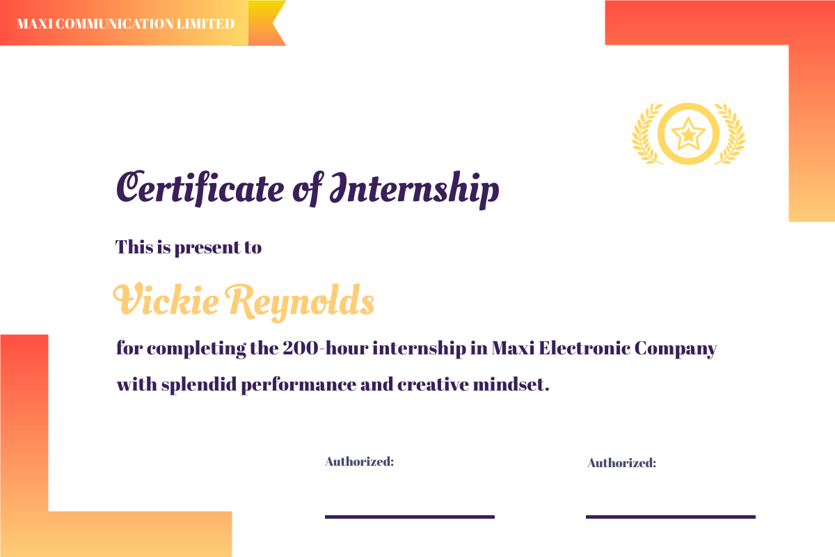 Certificate template: Sunset Orange Certificate (Created by Visual Paradigm Online's Certificate maker)