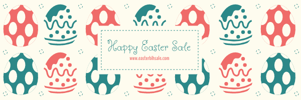 Email Header template: Red And Green Eggs Pattern Easter Email Header (Created by InfoART's Email Header maker)