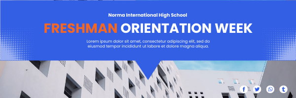 Email Header template: Freshman Orientation Week Email Header (Created by Visual Paradigm Online's Email Header maker)