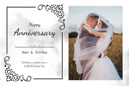 Editable greetingcards template:Photography Anniversary Greeting Card