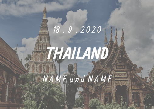 Editable postcards template:Thailand Postcard 2