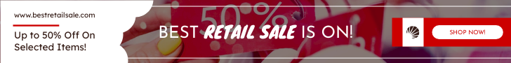 Banner Ad template: Best Retail Sale Shopping Banner Ad (Created by InfoART's Banner Ad maker)