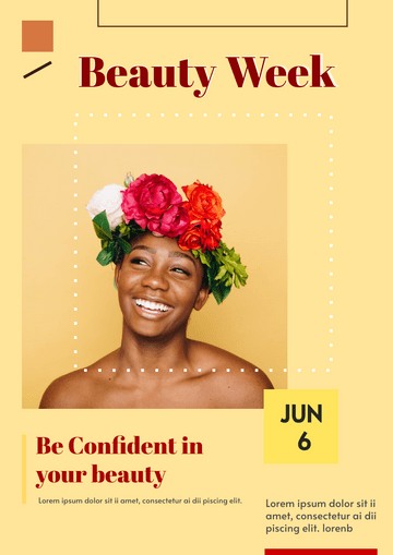 Editable flyers template:Beauty Week Flyer