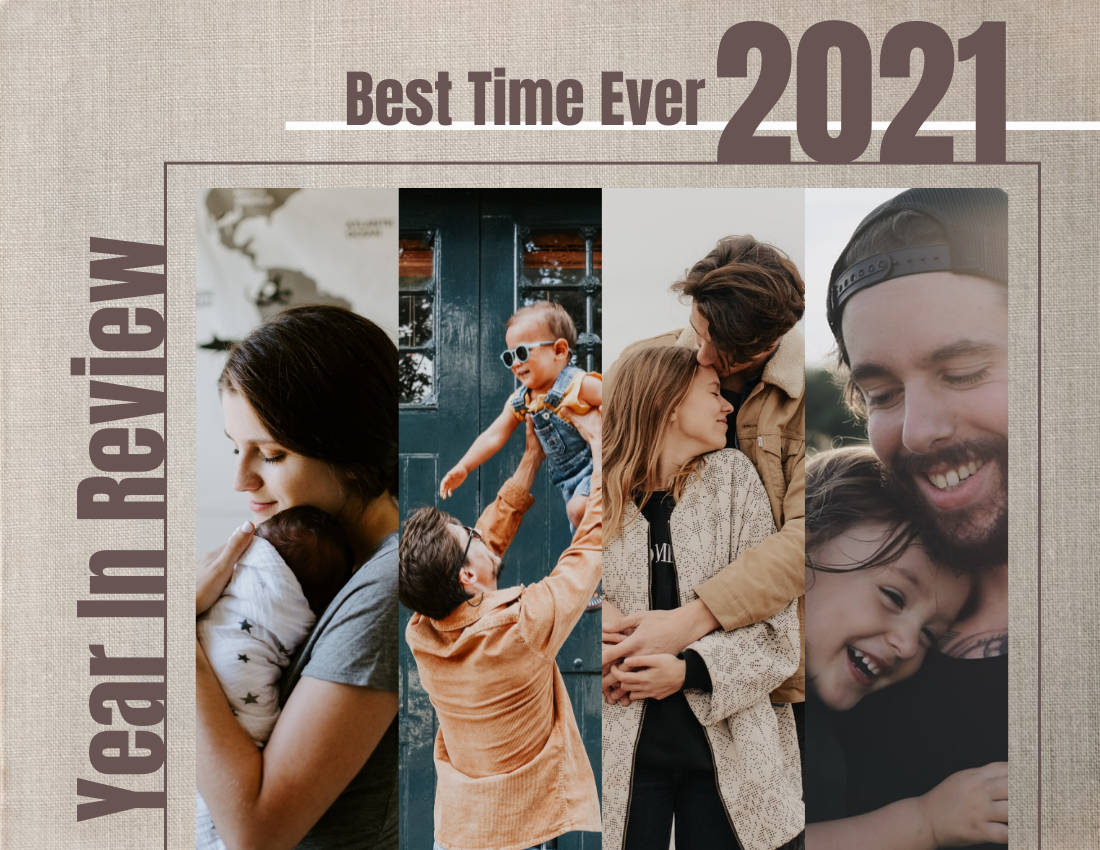Year in Review Photo Book template: Best Time Ever 2021 Year in Review Photo Book (Created by PhotoBook's Year in Review Photo Book maker)