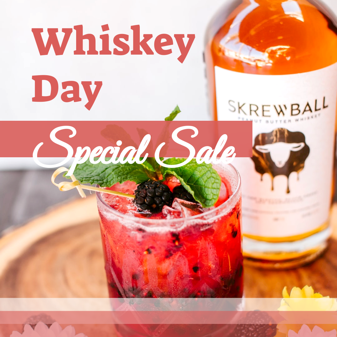 Whiskey Day Special Sale Instagram Post In Red Colour Tone