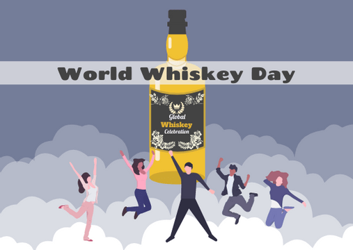 Postcard template: Global Whisky Celebration Postcard (Created by InfoART's  marker)