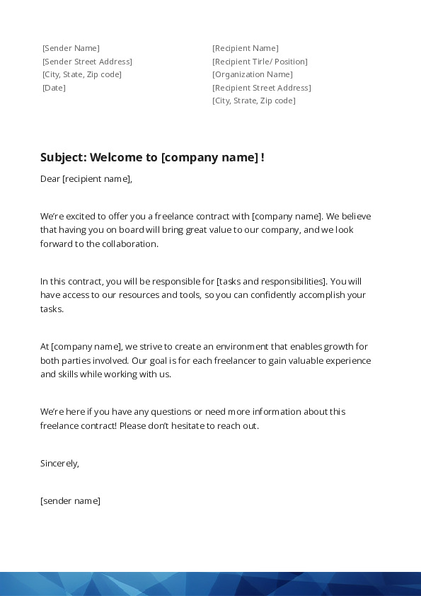 Business Partner Welcome Letter 2