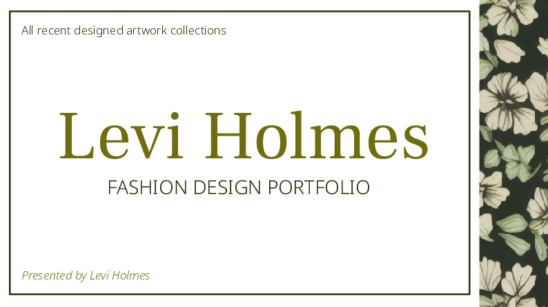 Fashion design portfolio