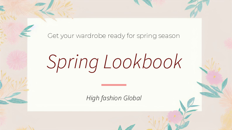 Spring lookbook