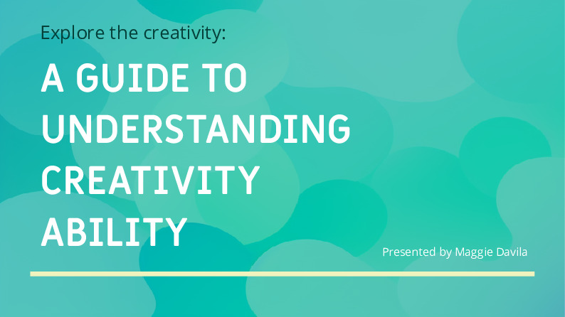 A guide to understanding creativity
