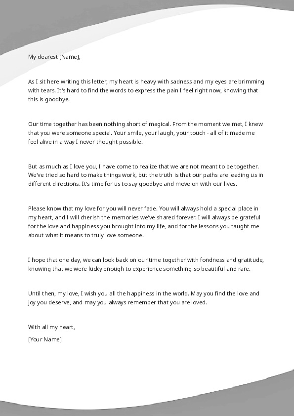 Free Word Template Love Letter Template 